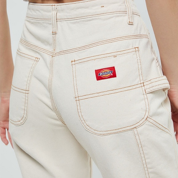 Dickies Women's Denim Cargo Cream Jeans 7 28 - Picture 2 of 16